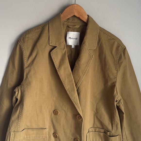 MADEWELL Women’s Dark Khaki Crossover Blazer Jacket in Regenerative Chino large - Picture 4 of 12
